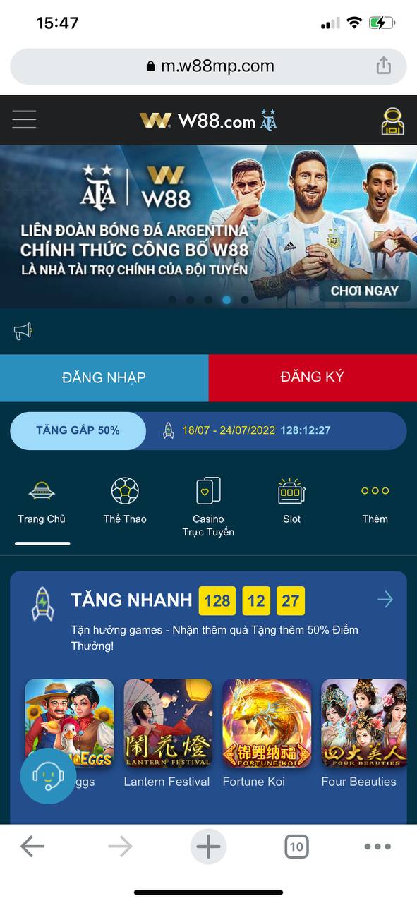 Truy cập vào link W88 bằng điện thoại và tiến hành đăng ký tài khoản