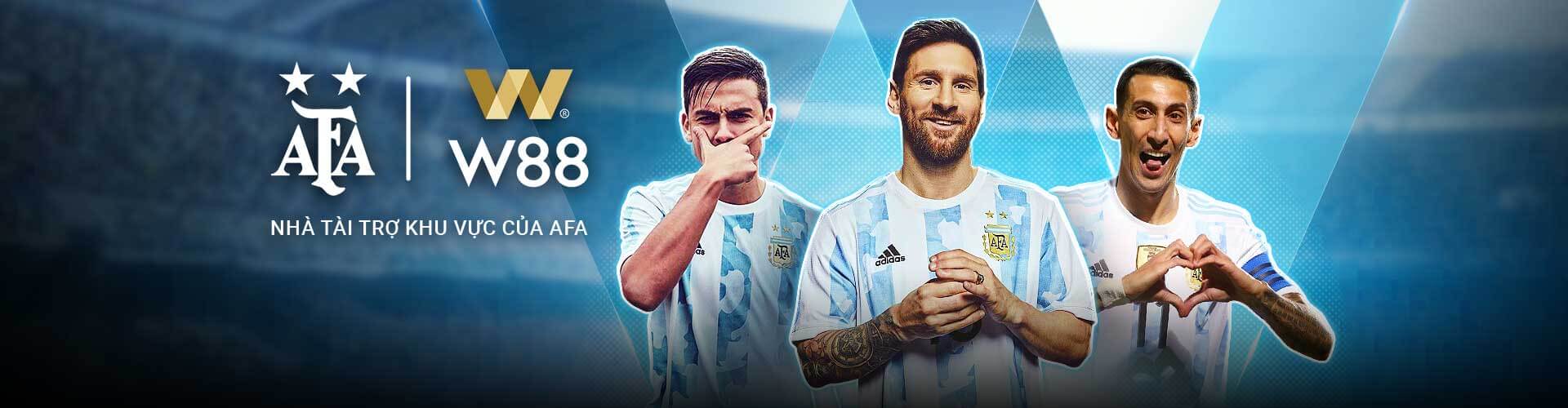 W88 là nhà tài trợ chính cho đội tuyển quốc gia Argentina năm 2022