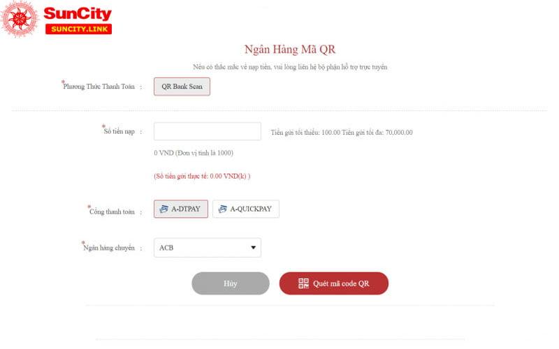 Cách thức nạp tiền nhà cái thông qua mã QR code